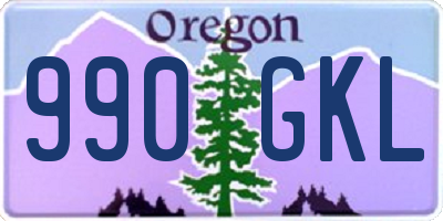 OR license plate 990GKL