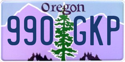OR license plate 990GKP