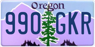 OR license plate 990GKR