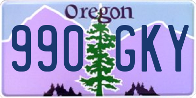 OR license plate 990GKY