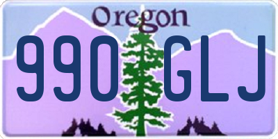 OR license plate 990GLJ