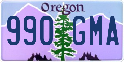 OR license plate 990GMA