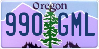 OR license plate 990GML