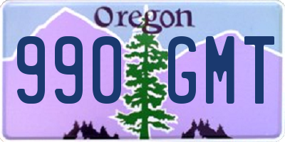 OR license plate 990GMT