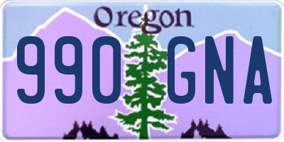 OR license plate 990GNA