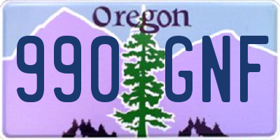 OR license plate 990GNF
