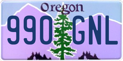 OR license plate 990GNL