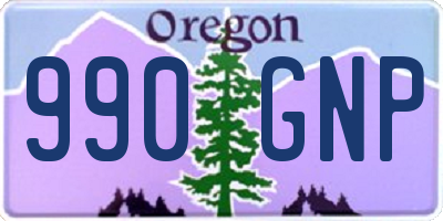 OR license plate 990GNP