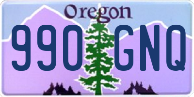 OR license plate 990GNQ