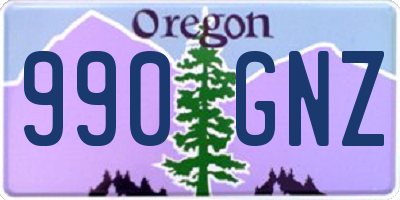 OR license plate 990GNZ