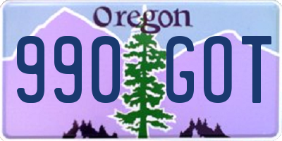 OR license plate 990GOT