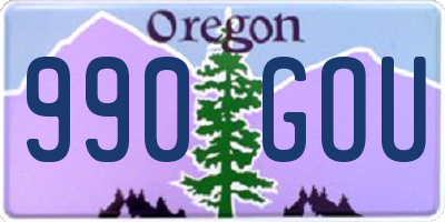 OR license plate 990GOU