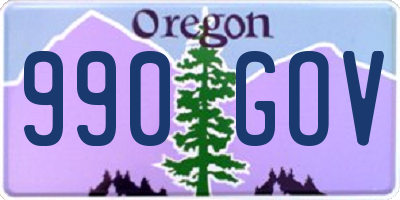 OR license plate 990GOV