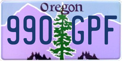 OR license plate 990GPF