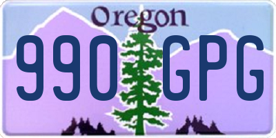 OR license plate 990GPG