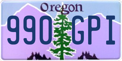 OR license plate 990GPI