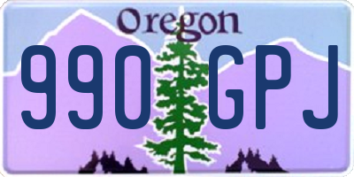 OR license plate 990GPJ