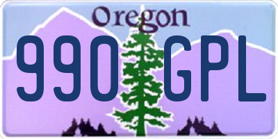 OR license plate 990GPL