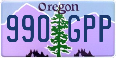 OR license plate 990GPP