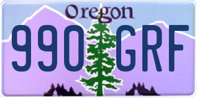 OR license plate 990GRF