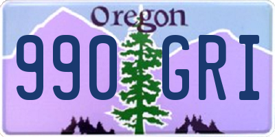 OR license plate 990GRI