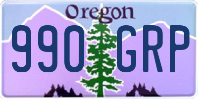 OR license plate 990GRP