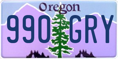 OR license plate 990GRY