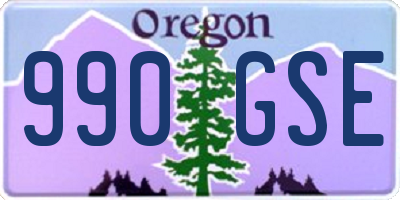 OR license plate 990GSE