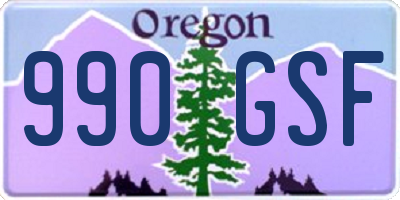 OR license plate 990GSF