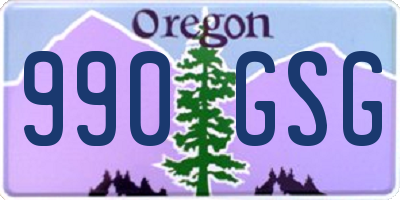 OR license plate 990GSG