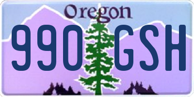 OR license plate 990GSH