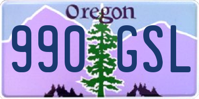 OR license plate 990GSL