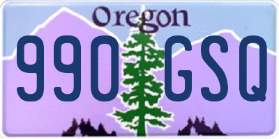 OR license plate 990GSQ