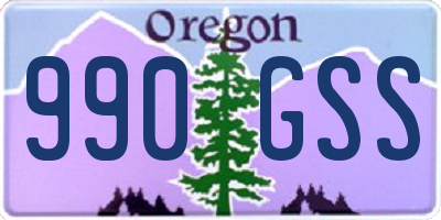 OR license plate 990GSS