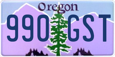 OR license plate 990GST