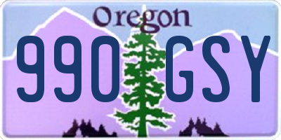 OR license plate 990GSY