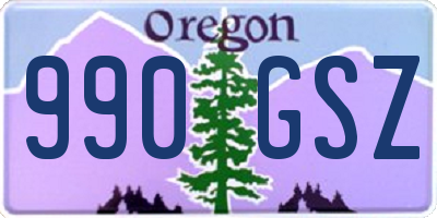 OR license plate 990GSZ