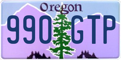 OR license plate 990GTP