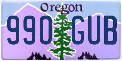 OR license plate 990GUB