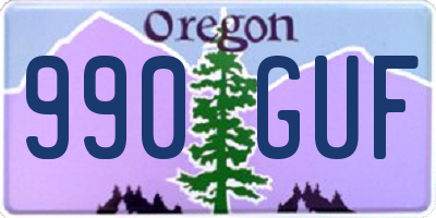 OR license plate 990GUF