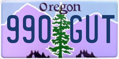 OR license plate 990GUT