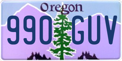 OR license plate 990GUV