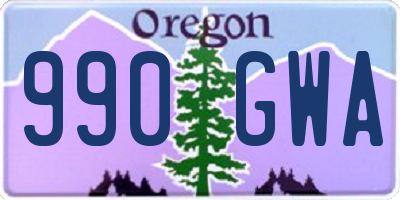 OR license plate 990GWA