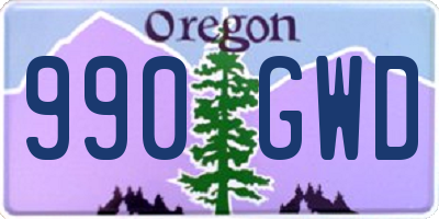 OR license plate 990GWD
