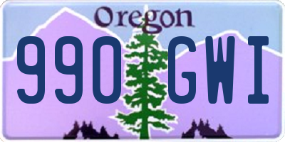 OR license plate 990GWI