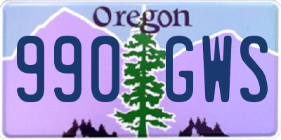 OR license plate 990GWS