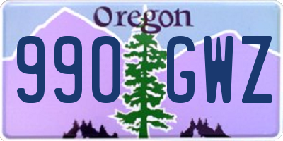 OR license plate 990GWZ