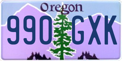 OR license plate 990GXK