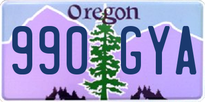 OR license plate 990GYA