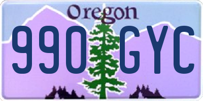 OR license plate 990GYC